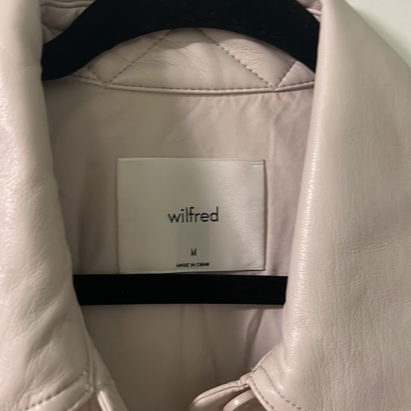 Wilfred Ganna Jacket Vegan Leather Vin Gris Medium EUC - Picture 2 of 7